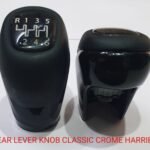 Gear Lever Knob - Gear Shifter Knob - Gear Knob for Tata Harrier Piano Black Leather